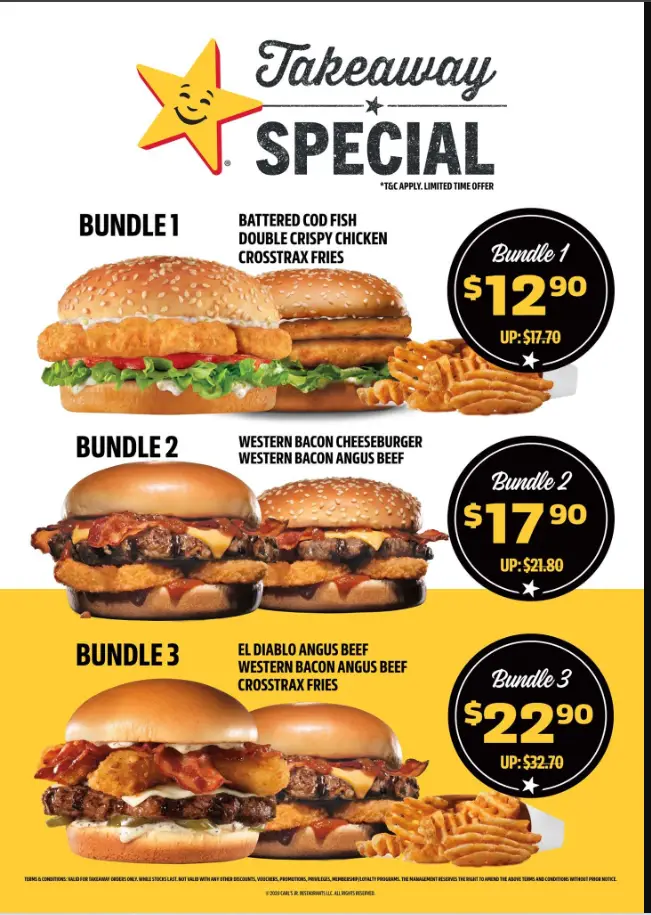 Carls Jr Menu